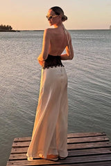 Charming Mermaid Deep V Neck Light Blue Long Prom Dress with Lace