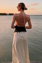 Charming Mermaid Deep V Neck Light Blue Long Prom Dress with Lace