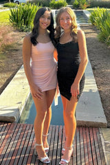 Elegant Ruched Strapless Chiffon Homecoming Dress with Asymmetrical Detail