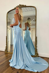 Gorgeous Sparkly Mermaid Strapless Long Beaded Prom Dress with Leg Slit