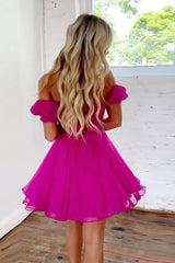 Cute Sweetheart A-Line Short Dress Lace Up Back with Detachable Sleeves Homecoming Dress