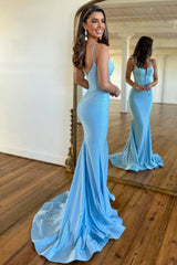 Shining Beaded Mermaid Prom Dress with Long Corset Bodice and Spaghetti Straps