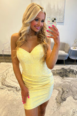 Sparkly Sweetheart Short Tight Beaded Homecoming Dress with Ruched Detail