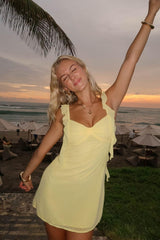 Spaghetti Strap Homecoming Dress with Ruffle Accents