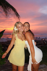 Spaghetti Strap Homecoming Dress with Ruffle Accents