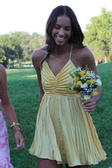 Stylish A Line Spaghetti Straps Orange Short Homecoming Dress with Open Back