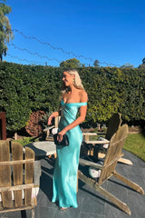 Stylish Mermaid Off the Shoulder Yellow Long Party Dress with Open Back