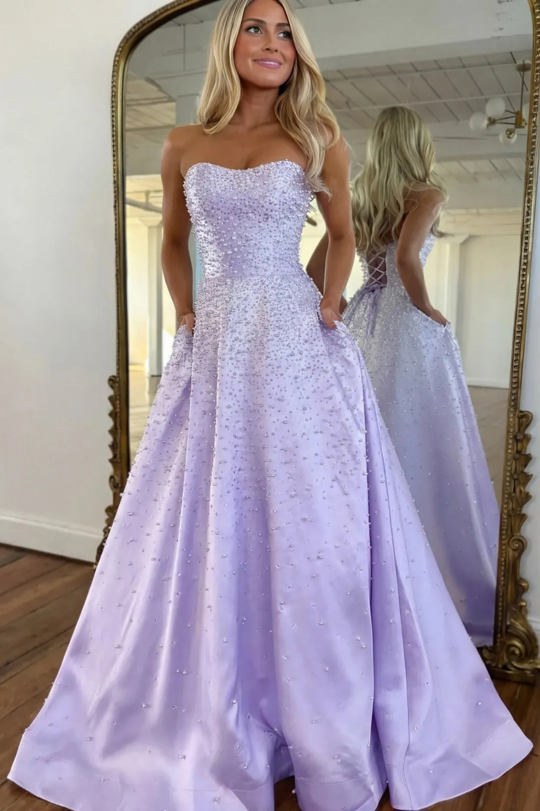 beaded maternity dress Jade Pink Beaded Rhinestone Mini Dress – BOUGIE GLITTER main image 0