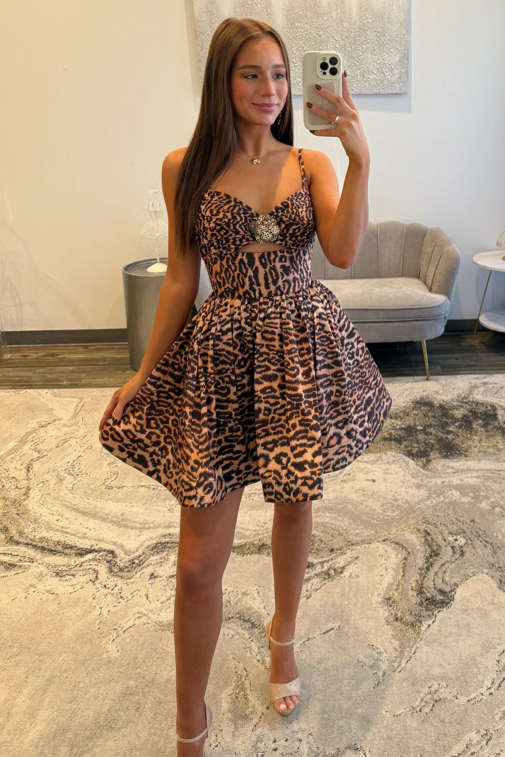 cutout homecoming dresses Stacees Ruched Cutout Bodycon Hot Pink Homecoming Dress Short Mini with Spaghetti Straps