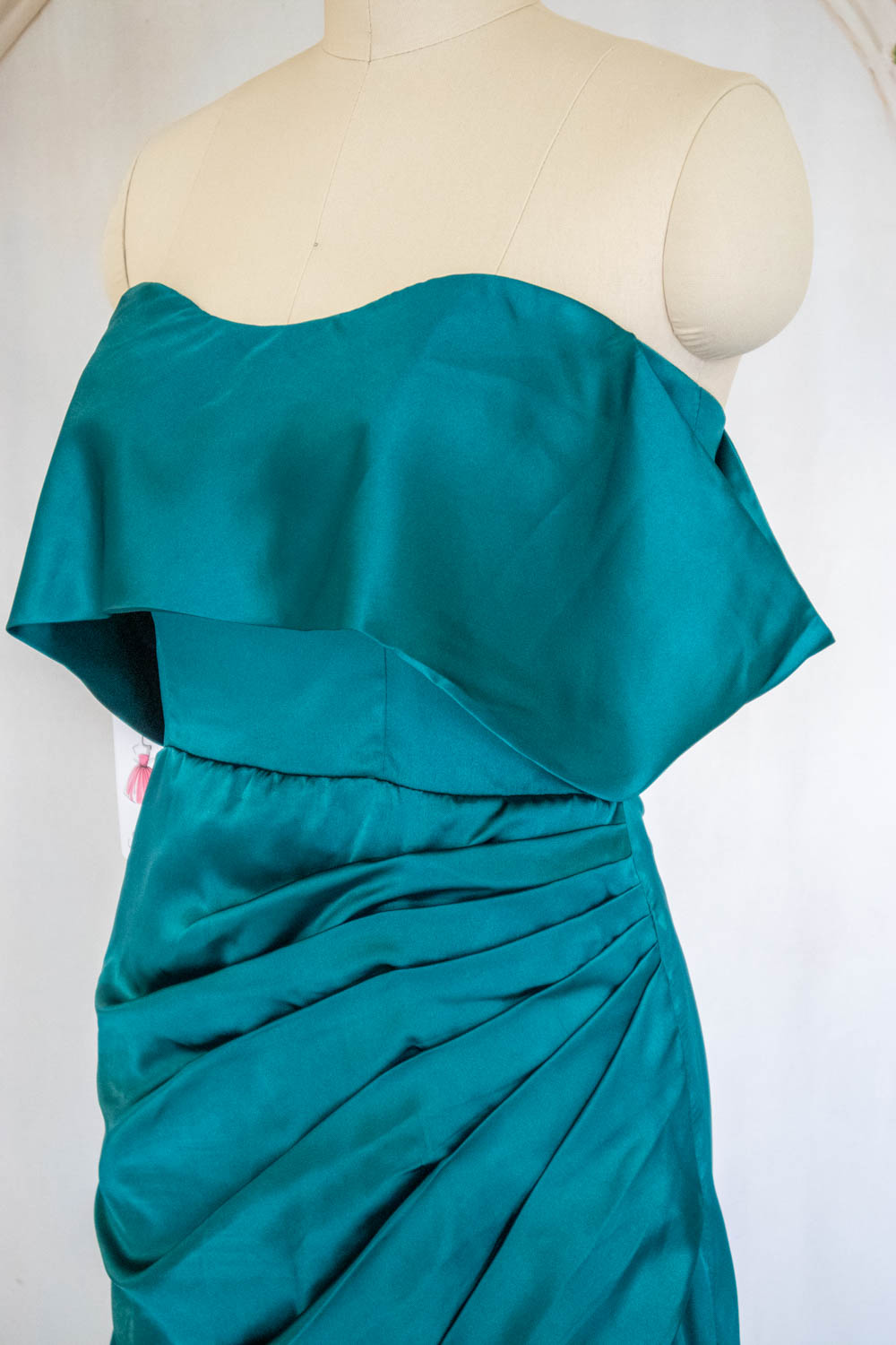 Charming Mermaid Strapless Green Long Prom Dress with Split Front