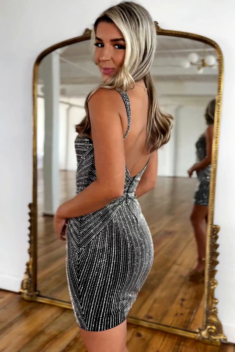 Fuallr Women Black Glitter Bodycon Homecoming Dress with Beaded Straps and Short Fitted Silhouette Furlla Official Fuallr Women Black Glitter Bodycon Homecoming Dress with Beaded Straps and Short Fitted Silhouette Furlla Official