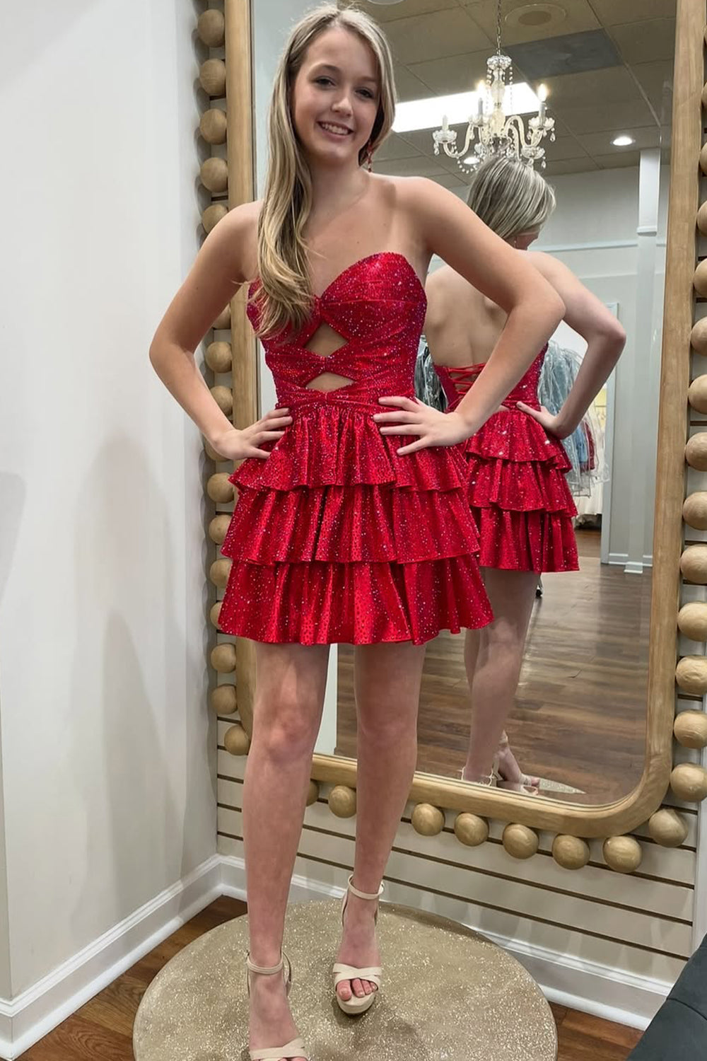 Furlla Women Gorgeous A-Line Sweetheart Lace Up Short Tiered Beaded Homecoming Dress Furlla Official Furlla Women Gorgeous A-Line Sweetheart Lace Up Short Tiered Beaded Homecoming Dress Furlla Official