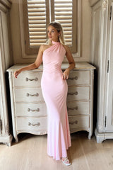 Halter Neck Open Back Mermaid Prom Dress