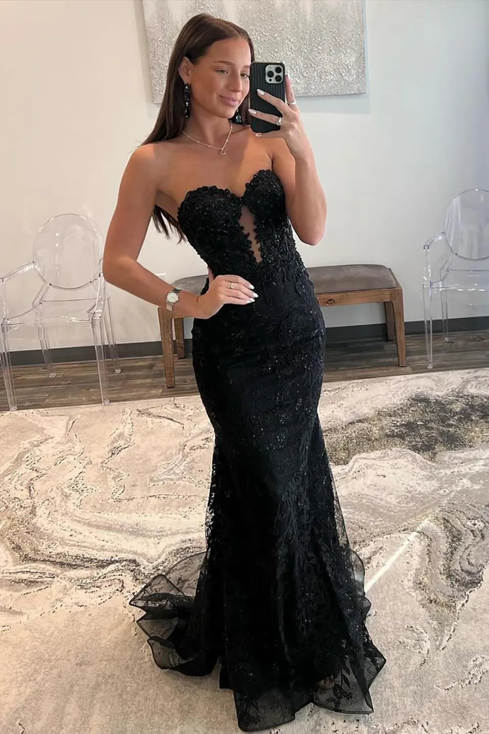 Furlla Women Backless Sequin Mermaid Prom Dress with Sweetheart Neckline and Delicate Appliques Furlla Official Furlla Women Backless Sequin Mermaid Prom Dress with Sweetheart Neckline and Delicate Appliques Furlla Official