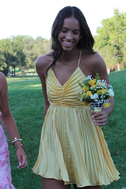Stylish A Line Spaghetti Straps Orange Short Homecoming Dress with Open Back