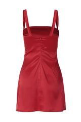 Trendy Sheath Spaghetti Straps Plum Short Homecoming Dress